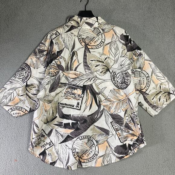 Sweet‎ n Sassy Womens XL Floral Hawaiian Shirt Multicolor Short 3/4 Sleeve - Picture 3 of 9